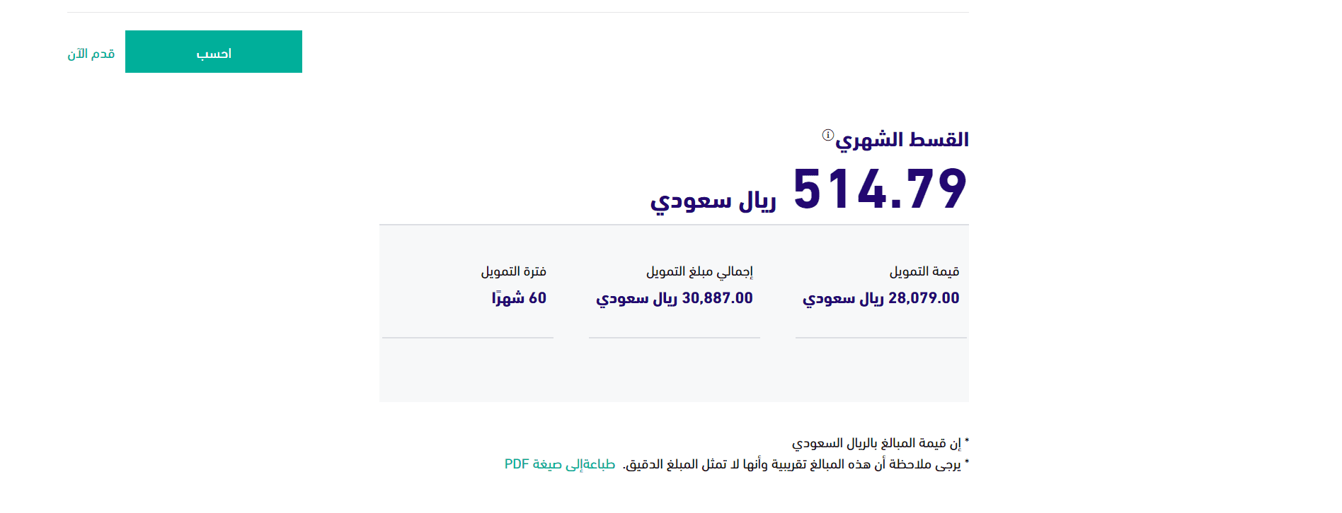  التمويل الشخصي بقسط 514 ريال