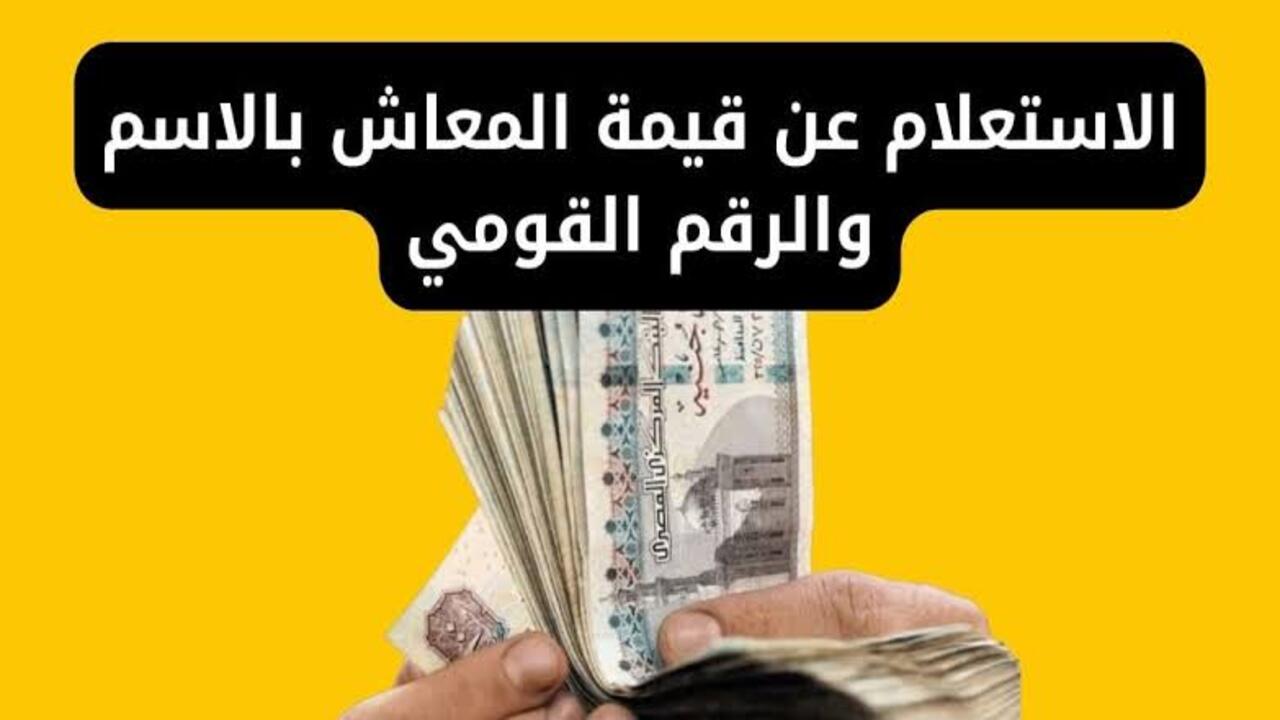 بالاسم والرقمي القومي اعرف قيمة معاش شهر أغسطس.. الاستعلام عن قيمة المعاش بالاسم