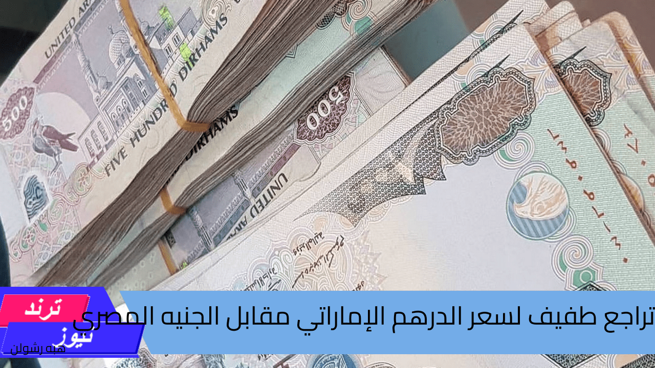 “تراجع طفيف” لسعر الدرهم الإماراتي مقابل الجنيه المصري اليوم الإثنين الموافق 19 أغسطس 2024