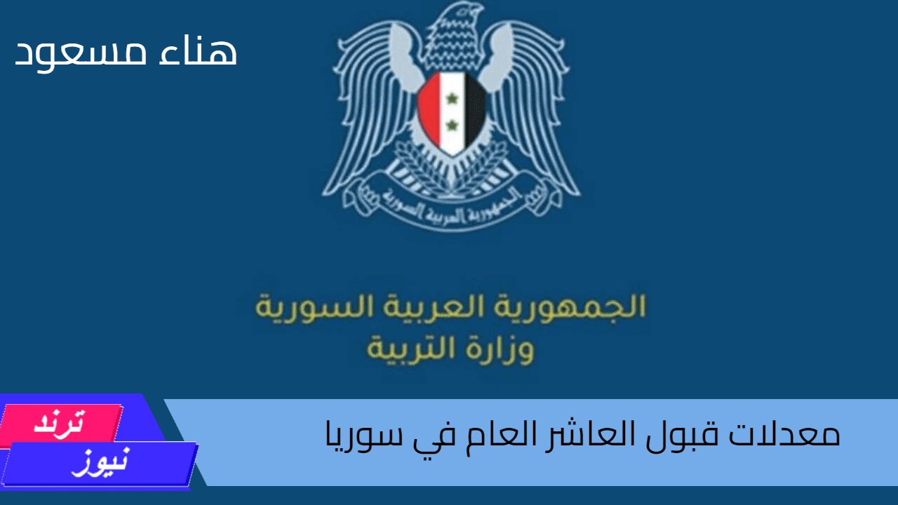 وفقًا لوزارة التربية.. معدلات قبول العاشر العام في سوريا 2024/2025 في كافة المحافظات