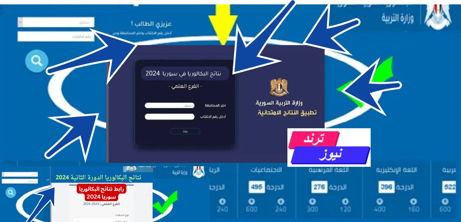 رابط موقع وزارة التربية السورية نتائج البكالوريا حسب رقم الاكتتاب الدورة الثانية 2024