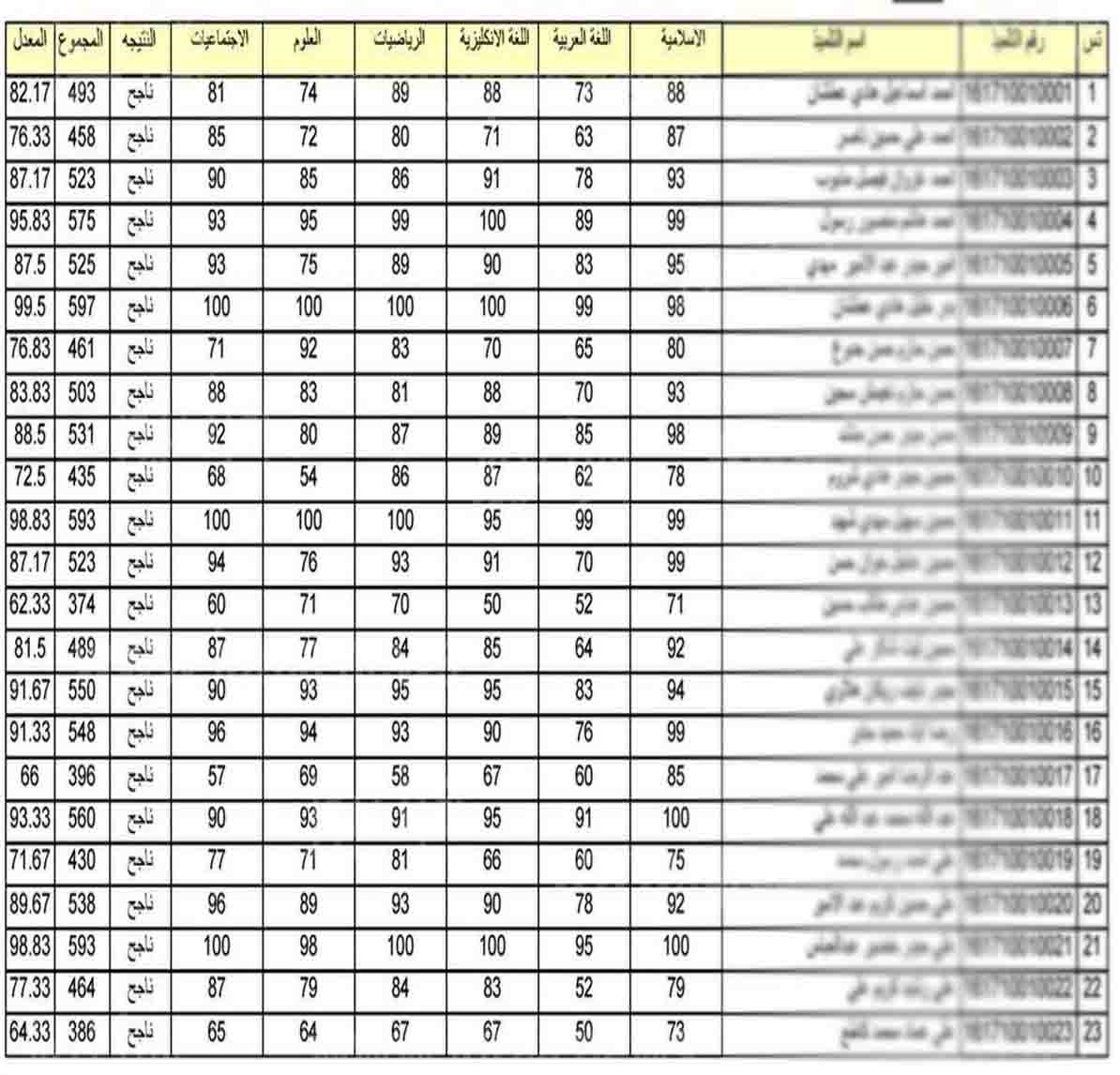 رابط استعلام نتائج السادس الابتدائي 2024 الدور الثاني حسب الاسم والرقم الامتحاني