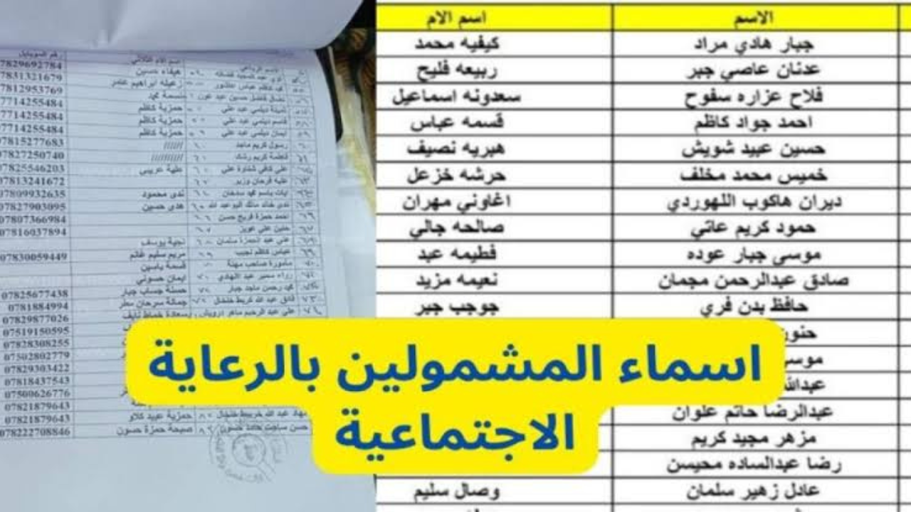 ” استعلم عن اسمك من هنا “.. رابط الاستعلام عن اسماء المشمولين بالرعاية الاجتماعية في العراق 2024 والشروط المطلوبة للقبول