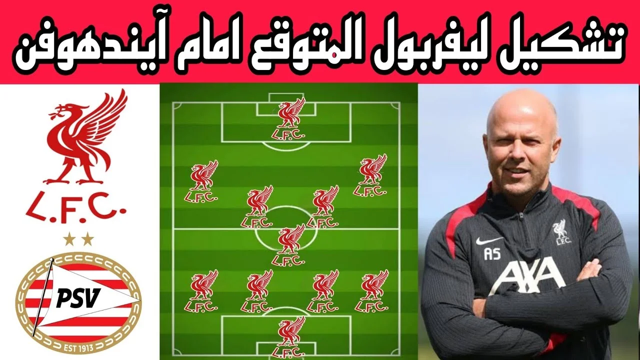 تشكيلة ليفربول ضد ايندهوفن اليوم في دوري أبطال أوروبا.. موقف محمد صلاح