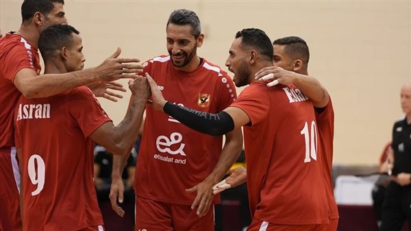 رجال طائرة الأهلي يواجه سبورتنج في الدوري