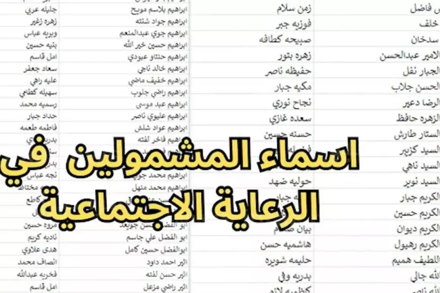 استعلم الان.. أسماء الرعاية الاجتماعية الوجبة الأخيرة وخطوات الاستعلام عنها وشروط الحصول علي الدعم