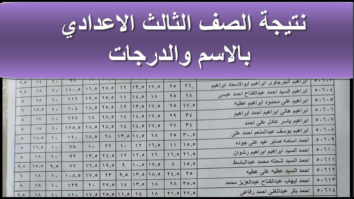 رابط نتيجة الشهادة الإعدادية محافظة البحيرة الترم الأول 2024-2025 برقم الجلوس