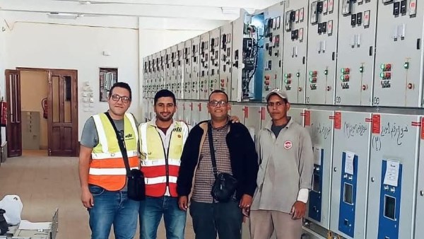 إطلاق التيار الكهربائي بموزع توسعة محطة محولات S13 بالعاشر من رمضان