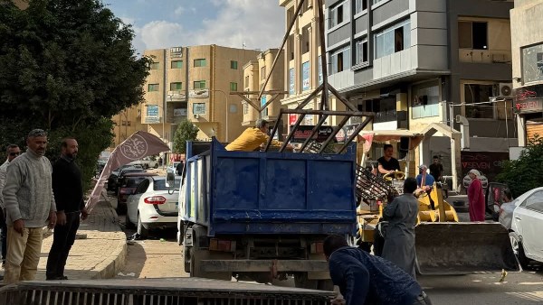 حملة رفع إشغالات ضخمة بالحي الأول في بدر