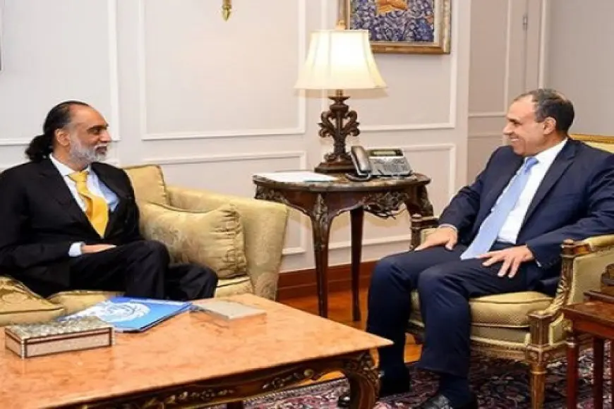 وزير الخارجية والهجرة يستقبل المدير التنفيذي للغرفة الألمانية العربية للصناعة والتجارة