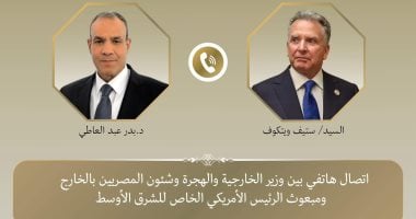 وزير الخارجية يؤكد لمبعوث ترامب ضرورة تنفيذ استحقاقات المرحلة الثانية بغزة