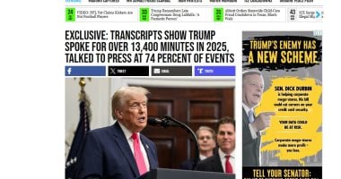 البيت الأبيض: ترامب تحدث أكثر من 2.57 مليون كلمة و13.400 دقيقة فى 2025