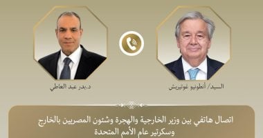 وزير الخارجية يؤكد لجوتيريش رفض مصر القاطع لتقسيم غزة