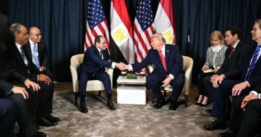 صور لقاء الرئيس السيسى مع نظيره الأمريكى دونالد ترامب بقمة دافوس