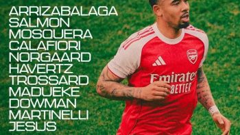 آرسنال يعلن تشكيله لمواجهة مانسفيلد تاون بكأس الاتحاد الإنجليزي