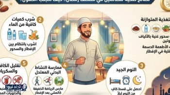 نصائح غذائية للصائمين في رمضان لتجنب الخمول والإرهاق