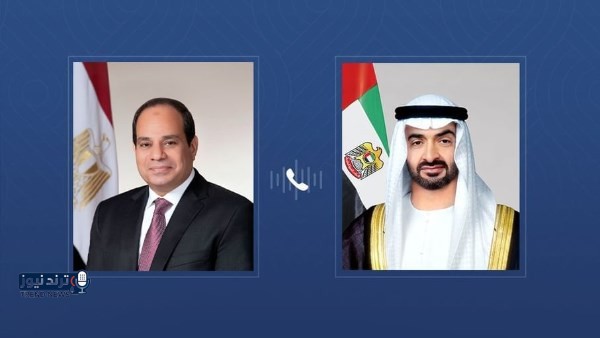 الرئيس السيسي والشيخ محمد بن زايد يبحثان هاتفياً تطورات الأمن الإقليمي وسبل مواجهة التهديدات العسكرية