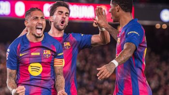 برشلونة يبعد سبع نقاط عن ريال مدريد والمطالبات تتزايد بمنح الكرة الذهبية لرافينيا