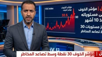 مؤشر الخوف في وول ستريت يرتفع 18% إلى أعلى مستوى له