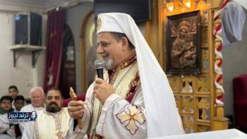 كهنة حلوان يحتفلون بالذكرى الثانية لتجليس الأنبا ميخائيل