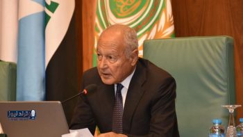 أبو الغيط يلقي كلمته في الجلسة الطارئة لمجلس الجامعة العربية