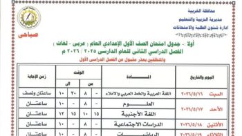 جدول اختبارات الفصل الثاني 2026 متاح الآن