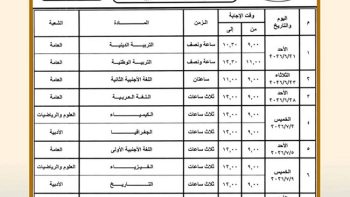 رابط تحميل جدول امتحانات الترم الثاني 2026 PDF ابتدائي وإعدادي وثانوي (علمي علوم – علمي رياضة – أدبي) وخطوات الاستعلام عن رقم الجلوس إلكترونيًا ومعرفة رقم الجلوس ومقر لجنة الامتحان