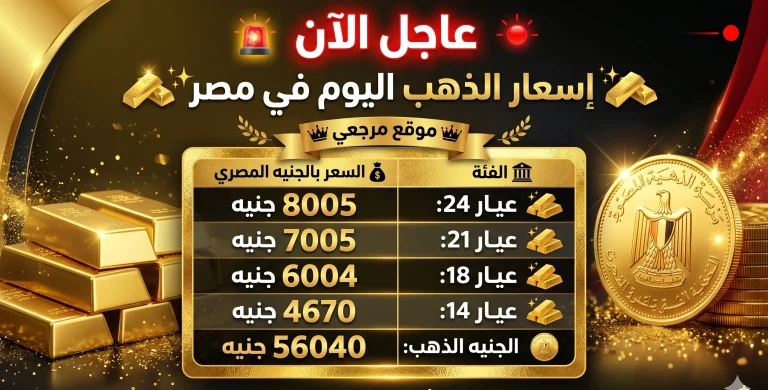سعر الذهب اليوم الخميس 23 أبريل 2026 في مصر يسجل هدوءا بعد موجة صعود