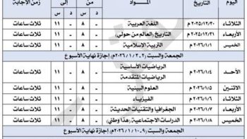 موعد امتحانات نهاية العام الدراسي 2026 لصفوف النقل في الجيزة – مقالات نيوز