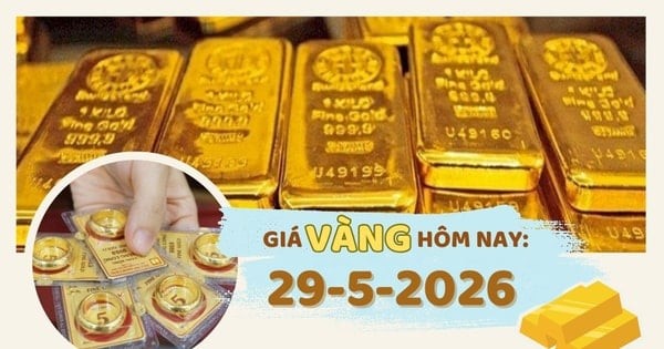 أسعار الذهب اليوم، 29 مايو: انخفضت بشكل حاد بأكثر من 3 ملايين دونغ فيتنامي للأونصة.