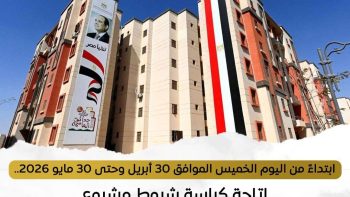 ابتداءً من اليوم ولمدة شهر.. إتاحة كراسة شروط تنفيذ شقق سكن لكل المصريين (التفاصيل)