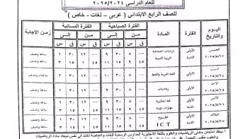 الآن جدول امتحانات الشهادة الاعدادية 2026 الترم الثاني في القاهرة والجيزة بعد اعتماده من الوزارة