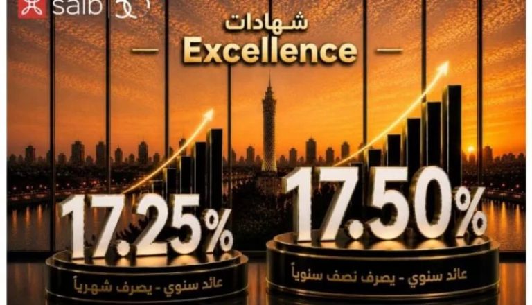 بنك saib يطرح شهادتي ادخار «Excellence» و «Prime» بعائد سنوي يصل إلى 17.5% | بنوك