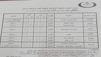تبدأ 16 مايو.. جداول امتحانات نهاية العام الدراسي 2026 في بني سويف