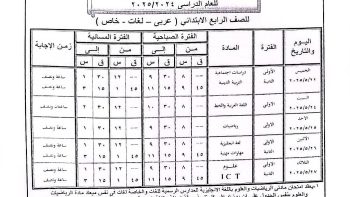 جدول امتحانات الشهادة الإعدادية لعام 2026 الفصل الثاني في القاهرة والجيزة بعد اعتماد وزارة التعليم