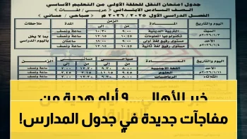 وزارة التربية والتعليم تعلن مواعيد تضغط على ملايين الأسرة… لكن خريطتها الزمنية تحول 9 أيام متتالية إلى فرصة تنظيم ذهبية