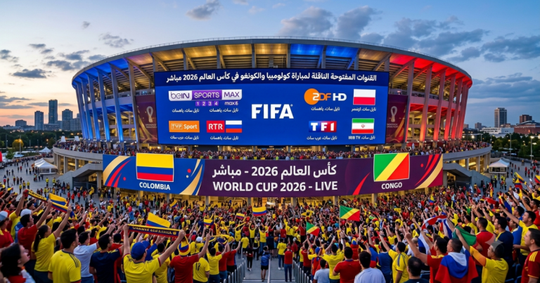 القنوات المفتوحة الناقلة لمباراة كولومبيا والكونغو في كأس العالم 2026