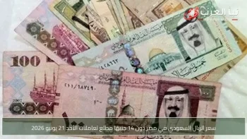 سعر الريال السعودي في مصر دون 14 جنيهًا مطلع تعاملات الأحد 21 يونيو 2026