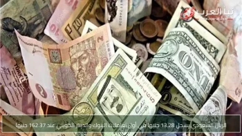 الريال السعودي يسجل 13.28 جنيها في أول تعاملات البنوك والدينار الكويتي عند 162.37 جنيها