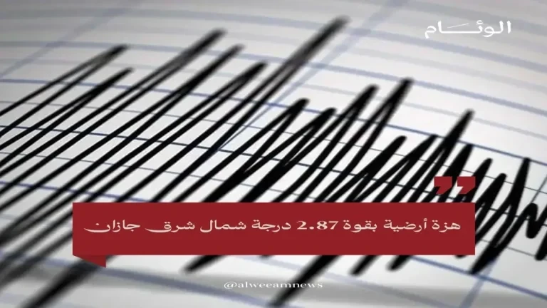 عاجل: هيئة المساحة الجيولوجية تكشف عن هزة أرضية شمال شرق جازان بقوة 2.87 درجة... ماذا حدث بالضبط؟
